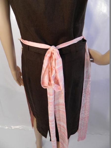 Dirndl-Schürze Landhaus Rosa mit Blumenmuster Gr. 42