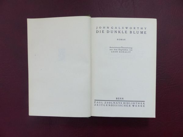 John Galsworthy, Die dunkle Blume