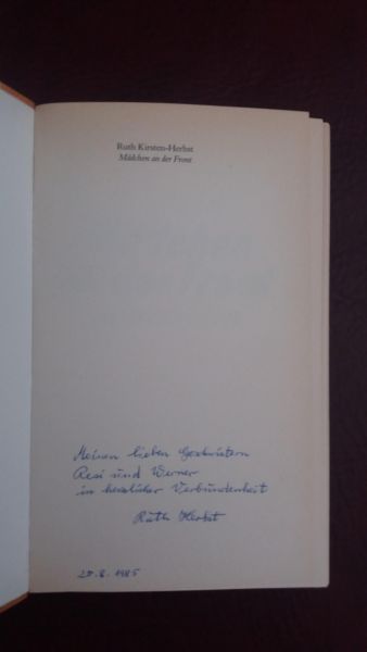 Ruth Kirsten-Herbst, Mädchen an der Front - Eine Flakhelferin erzählt