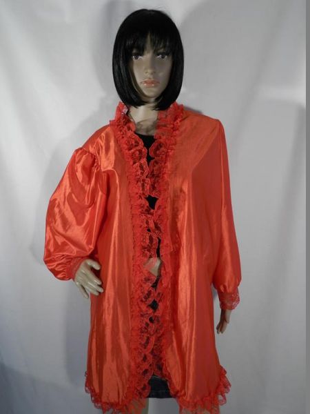 Jacke zum Umhängen Rot mit Spitze, Gr. 38