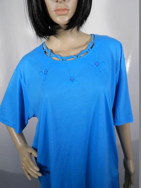 Romesa Sweatshirt Blau mit Verzierung am Kragen Gr. XXL