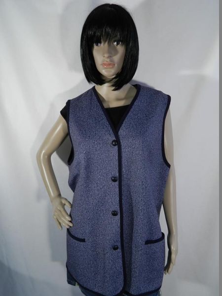 Ca Va Weste Blau Strickmuster Gr.44