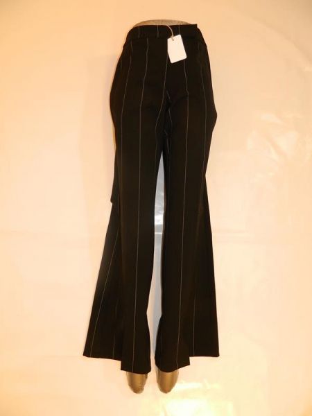 Bandanas Stoffhose Schwarz mit feinen Weissen Streifen Gr. 28