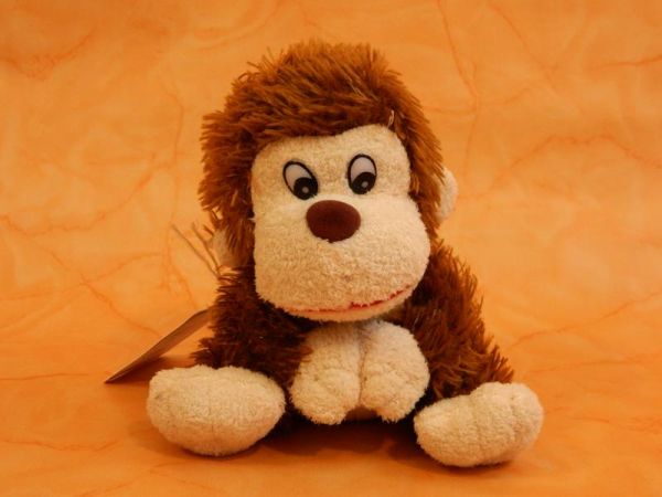 Stofftier Affe braun