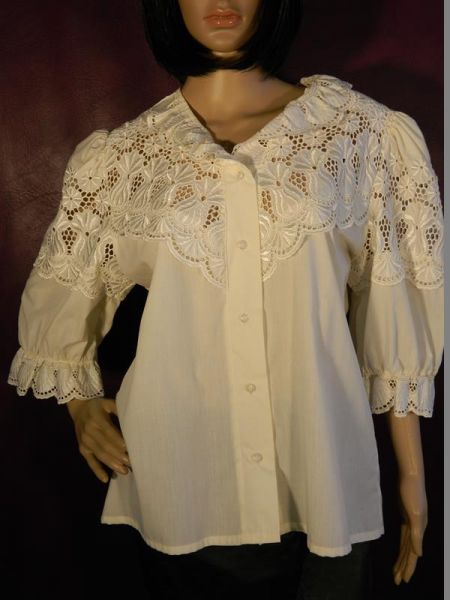 Country Line Bluse Landhaus Creme Gr. 42