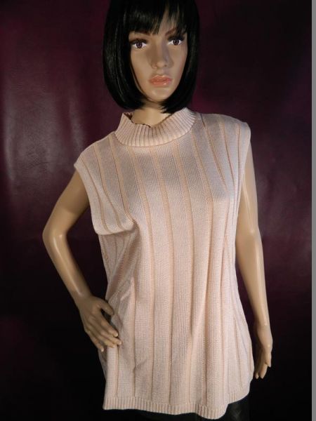 Strickpullover ärmellos Beige Gr. 44/46