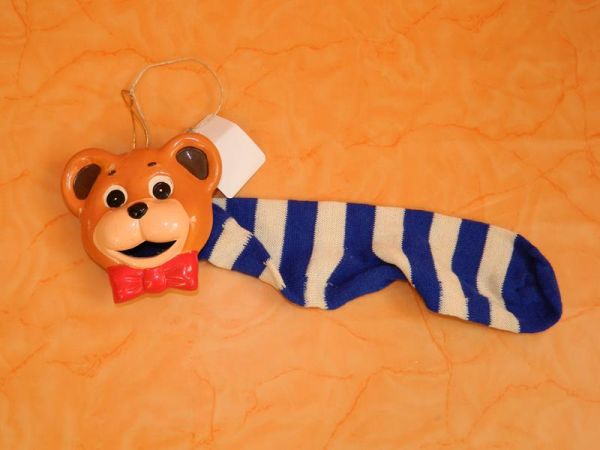 Sparsocke Bär Blau Weiß