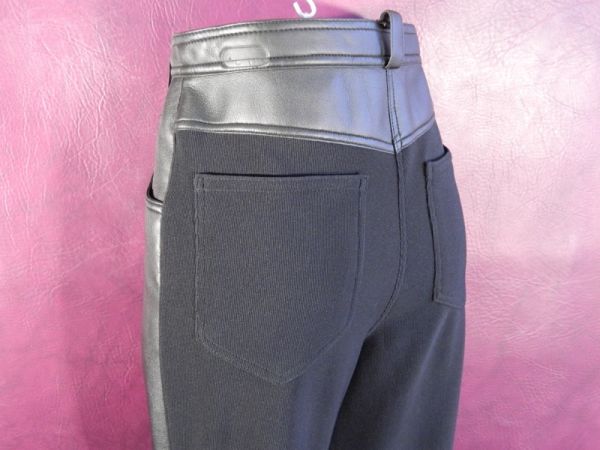 Hose, Kunstleder/Stoff-Mix Gr. 36