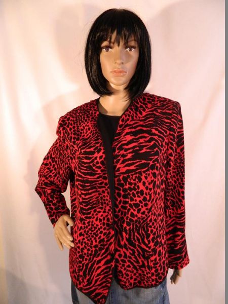 Fink Jacke Rot/Schwarz, Gr. 46