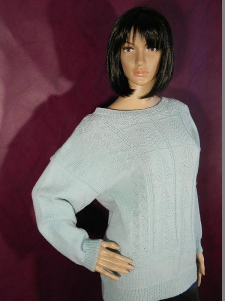 Strickpullover Türkis Gr. 44/46
