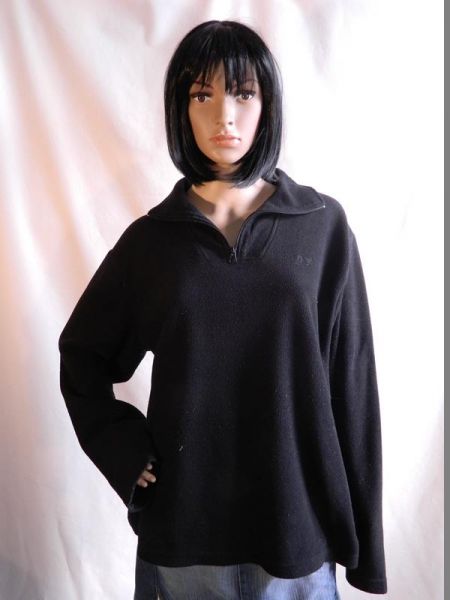 Just For You Fashion Fleece-Pullover Schwarz, Gr. XXL