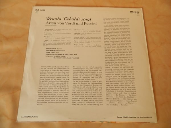 LP Renata Tebaldi, Arien von Verdi und Puccini