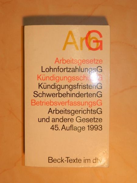 ArbG - 45. Auflage 1993
