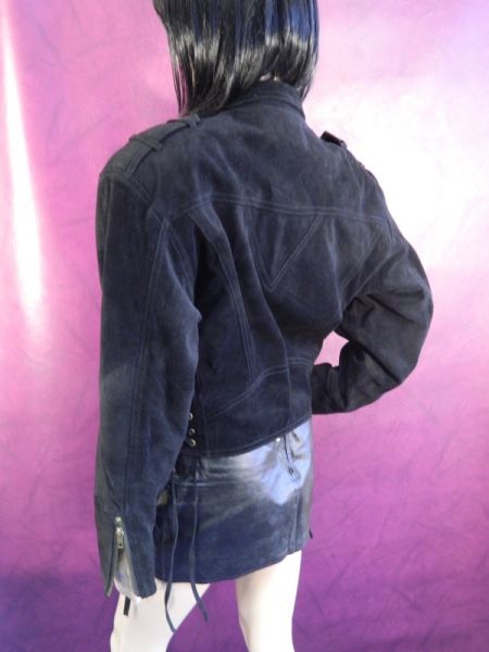 Biker-Jacke, Wildleder Gr. 38
