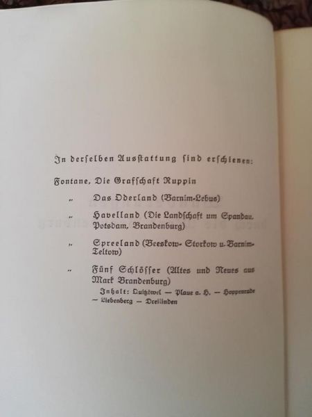 Wanderungen durch die Mark Brandenburg von Theodor Fontane (Band 1,2,4,5)