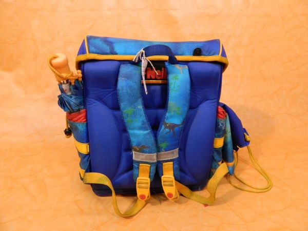 Schulranzen Blau Dinosauriermotiv