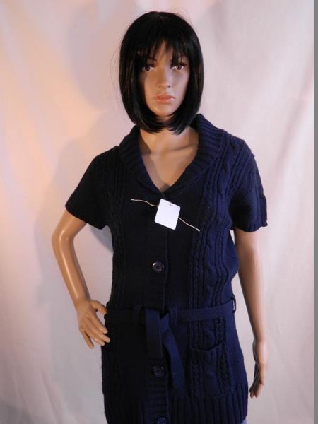 Strickjacke Lang Blau, Gr. 40