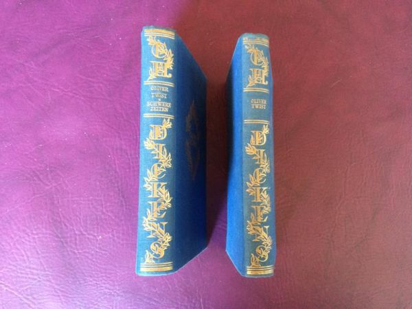 Dickens Werke, "Oliver Twist" und "Schwere Zeiten" in 2 Bänden