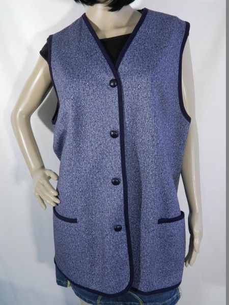 Ca Va Weste Blau Strickmuster Gr.44