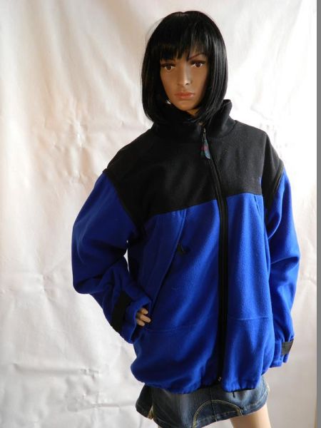 Authentic Clothing Jacke Schwarz/Blau, abtrennbare Ärmel, Gr. L