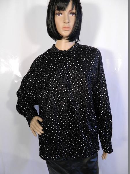 Bremer Jacke Schwarz mit weissen Punkten Gr. 46