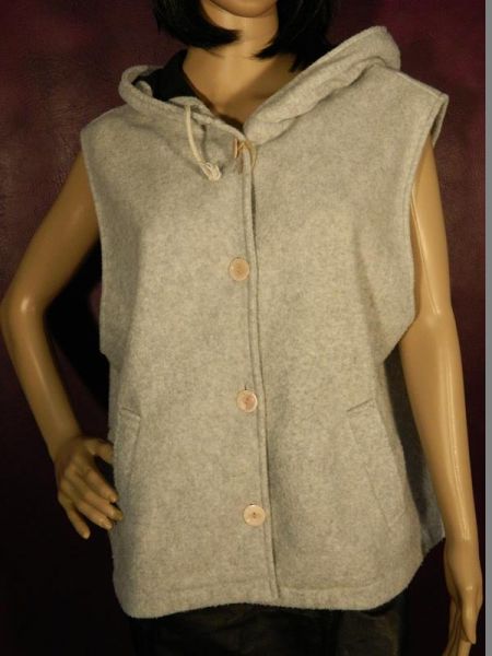 Fleece-Weste Grau Gr. 36/38