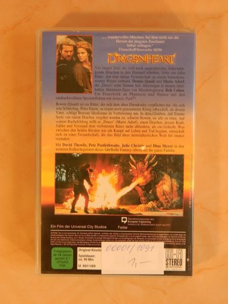 VHS "Dragonheart - Das Unglaubliche wird wahr"