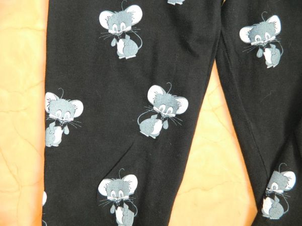 Pyjamahose Schwarz Mäuse Gr. S