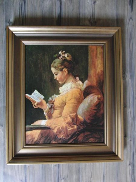 Gemälde Druck auf Leinwand "Die junge Leserin"