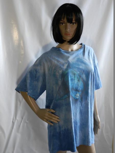Harlequin T-Shirt Blau mit Delfin Gr. XXL