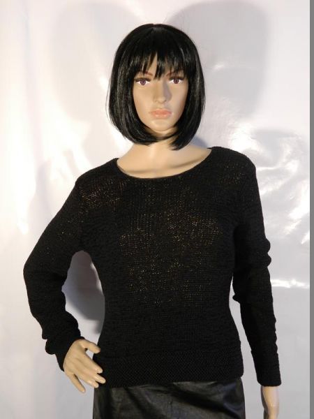 Mexx Netz-Pullover Schwarz Gr. S