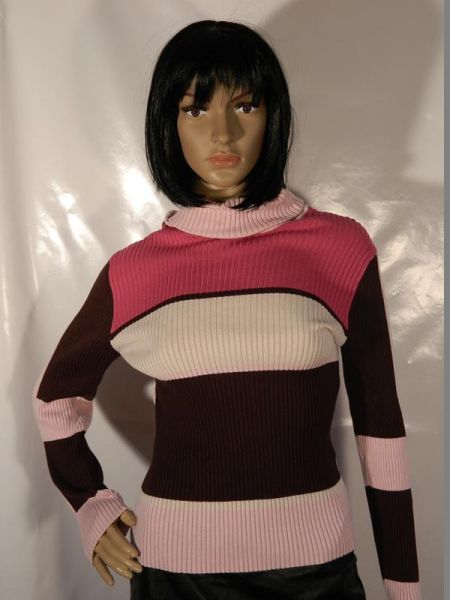 Vero Moda Pullover Rosa/Braun gestreift Gr. M