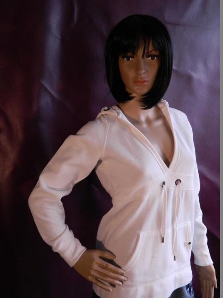 Colors Of The World Pullover Weiß mit Kapuze, Gr. M