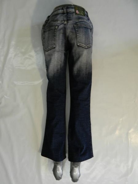 Jeans Blau mit Blumenverzierung Gr. 38