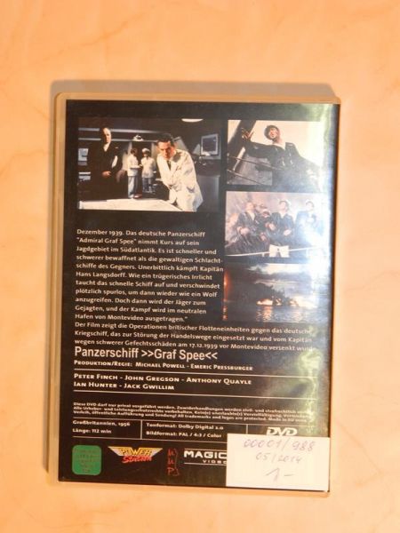 DVD "Panzerschiff Graf Spee" mit Peter Finch