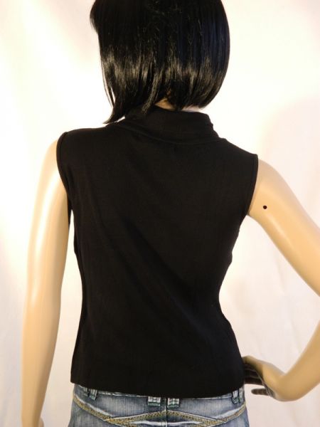 Ärmelloser Feinstrick-Pullover, Größe: L