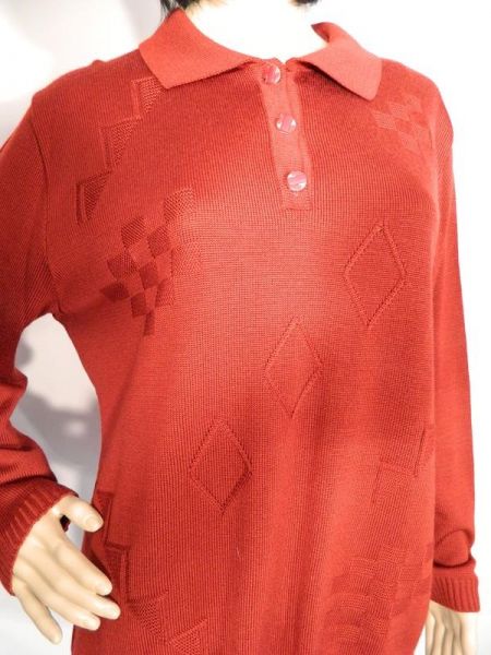 Pullover Rot Karo Gr. 42