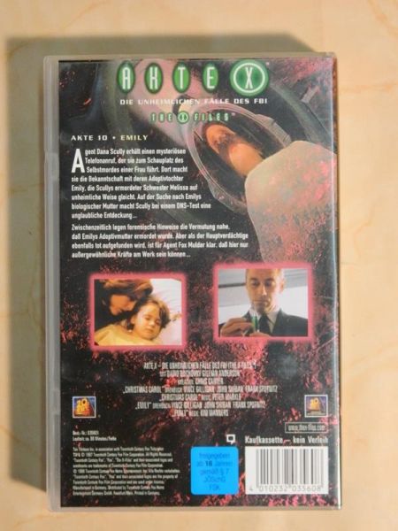 VHS "Akte X - Emily" (Akte 10)