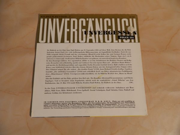 LP Unvergänglich-Unvergessen Folge 151