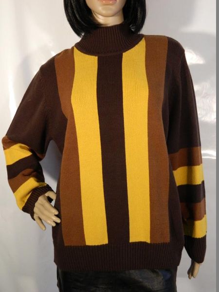 Pullover Gestreift Braun Gr. 44/46