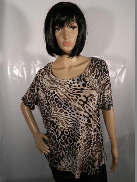 C&A Sweatshirt Leo-Print Braun Gr. L