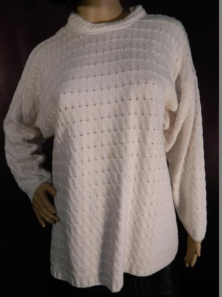 Strickpullover Weiss Gr. 42