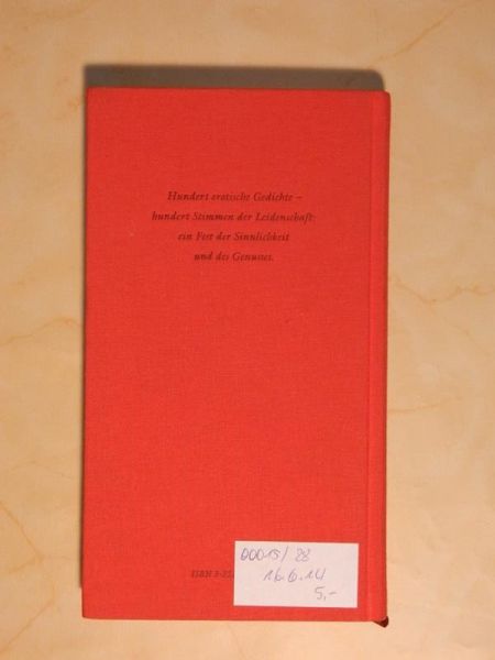 Gedichtband "Ich will dich - die hundert schönsten erotischen Gedichte"