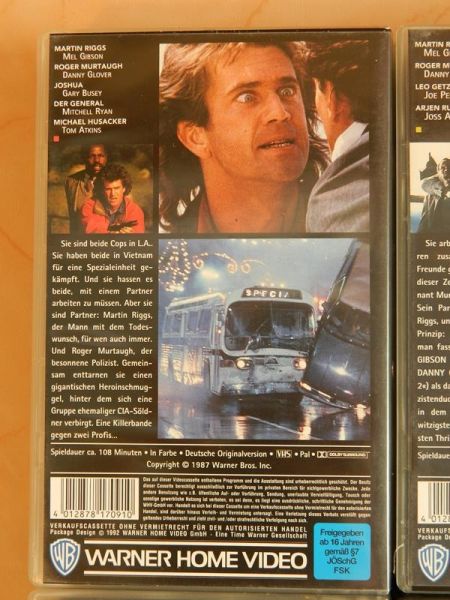 VHS Set 4-teilig "Lethal Weapon"