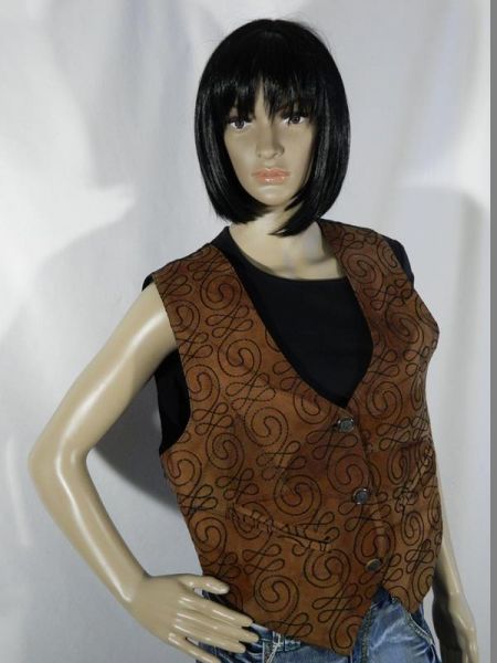 Lederweste Braun, Gr. M