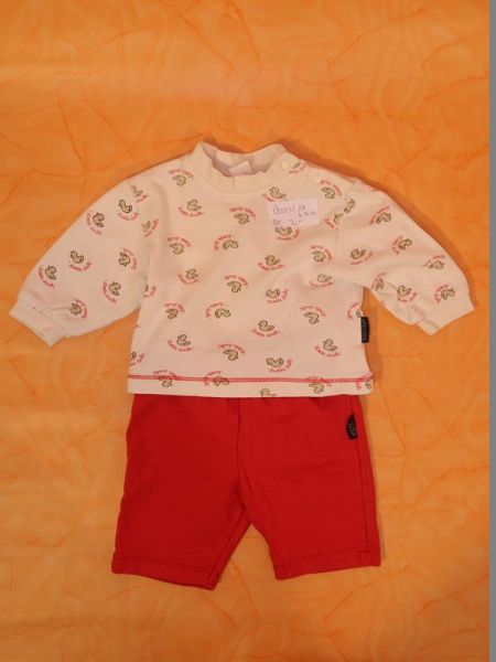 Pullover "Little Duck" mit roter Hose Gr. 56