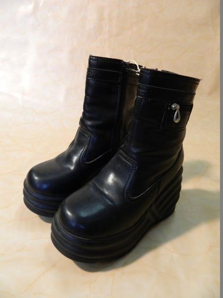 H.S.L.P. Plateau-Stiefel schwarz Gr. 38