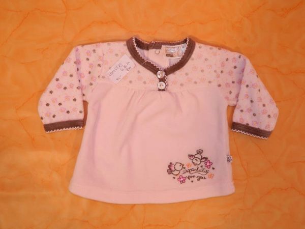 Pullover mit Hose Braun Blumenmotiv Gr. 56