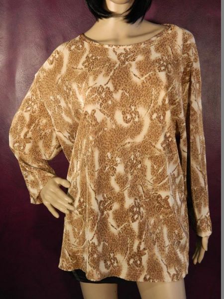 Surprise Shirt Braun Leoparden-Muster Gr. 48/50