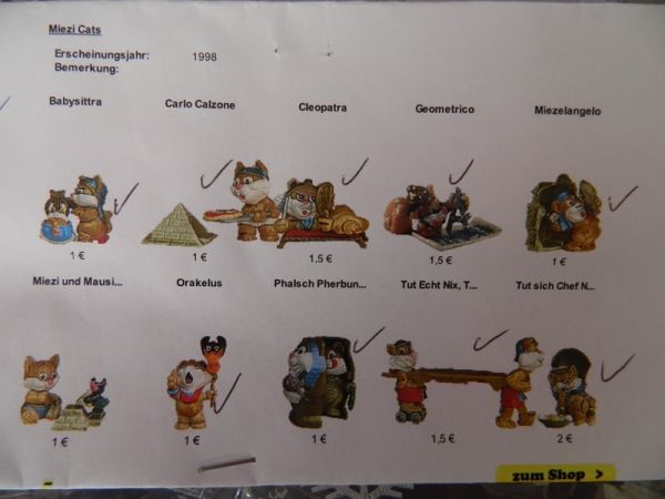 Miezi Cats, 9 Figuren